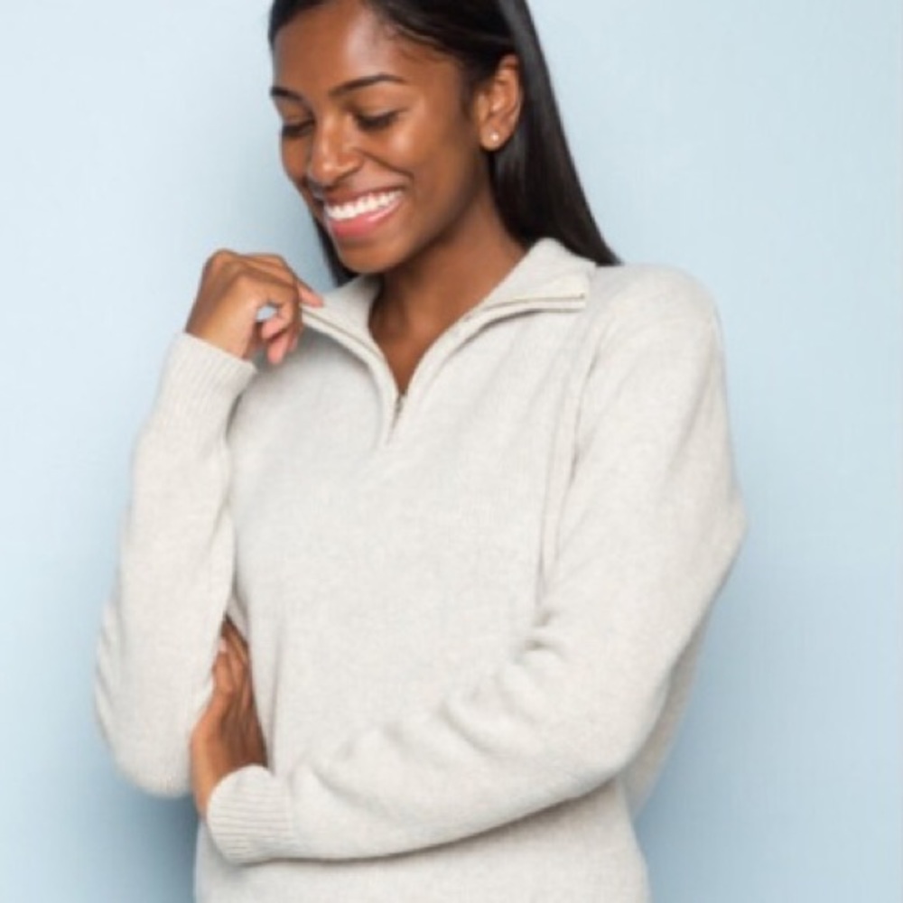 brandy melville quarter zip natalie sweater